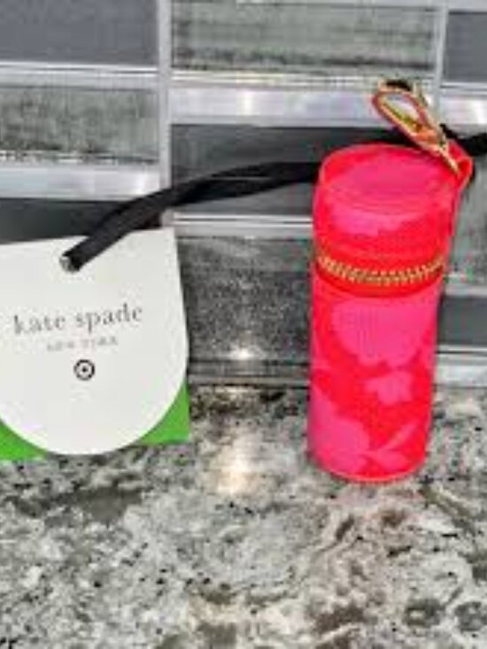 kate spade Accessories - NWT KATE STAPE LIPSTICK HOLDER/BAG CHARM RED AND PINK